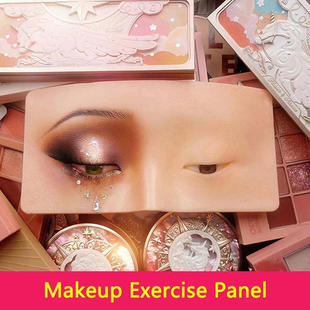 

Reusable 5D Cosmetic Makeup Practice Mask Board Pad Skin Eye Face Solution Makeup Mannequin Silicone for Training Supplies