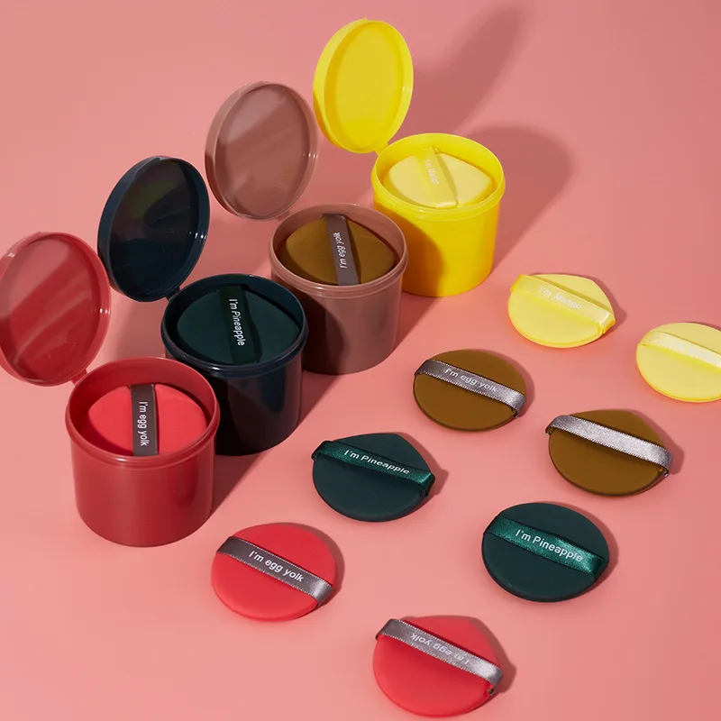

Powder Puff with Ribbon Strap Sponge Powder Puff For Liquid Foundation, Air Cushion Powder Puff Combination Set