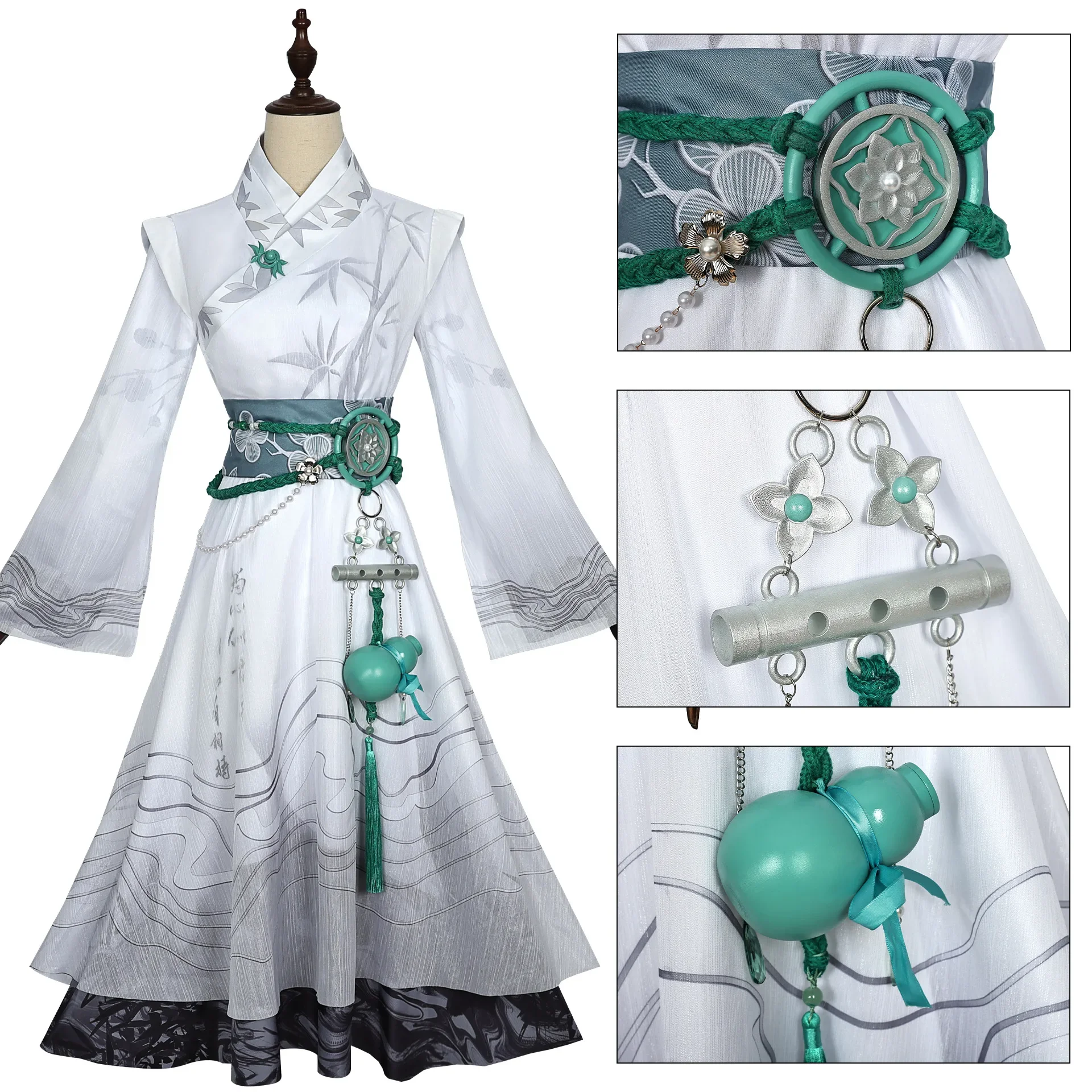 Игра Identity V Косплей Ци Шии Костюм Модная униформа в китайском стиле Юбки Парик