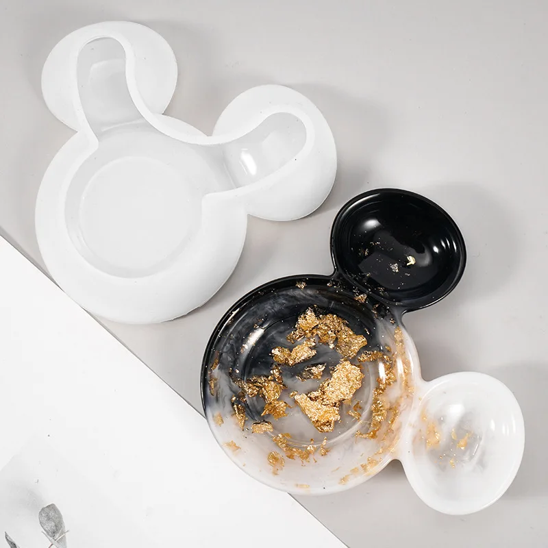 Силиконовая форма сделай сам в виде Головы Микки Мауса поднос для хранения