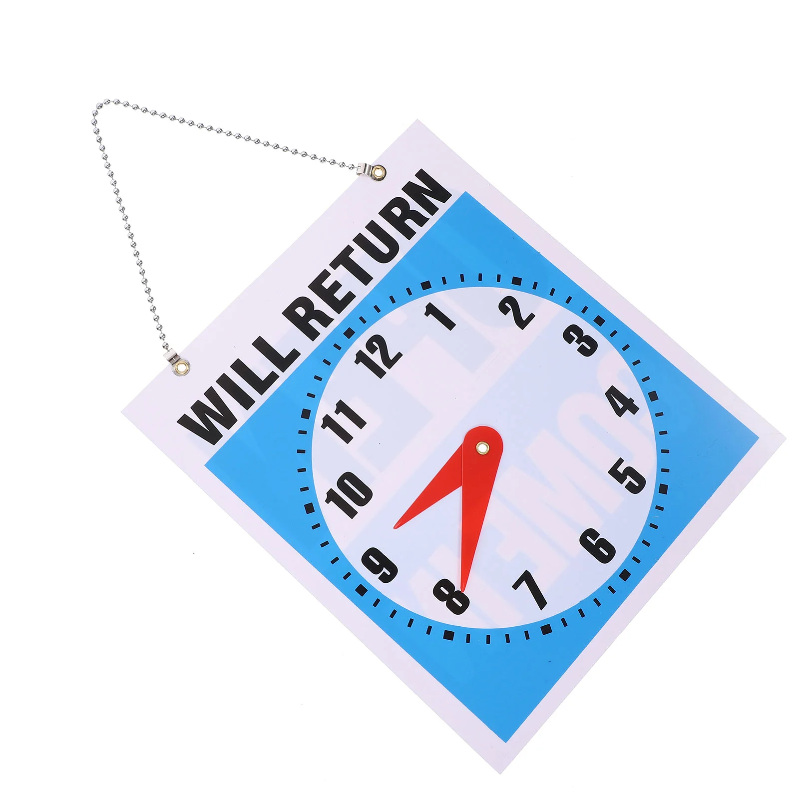 

Clock Will Return Will Be Back Open Sign Double- Sided Door Sign Business Sign for Store Office Bars Retail