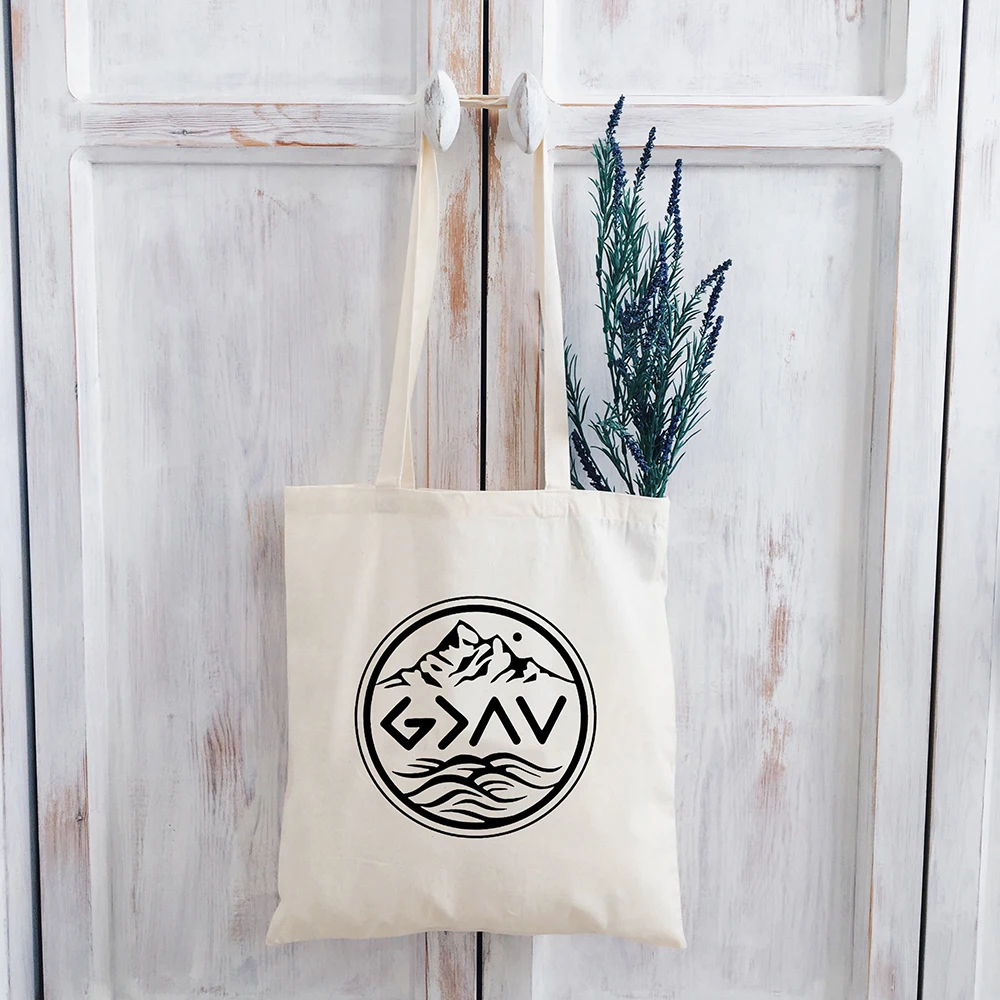 

Сумка-тоут женская с рисунком Бога больше, чем высоких и низких