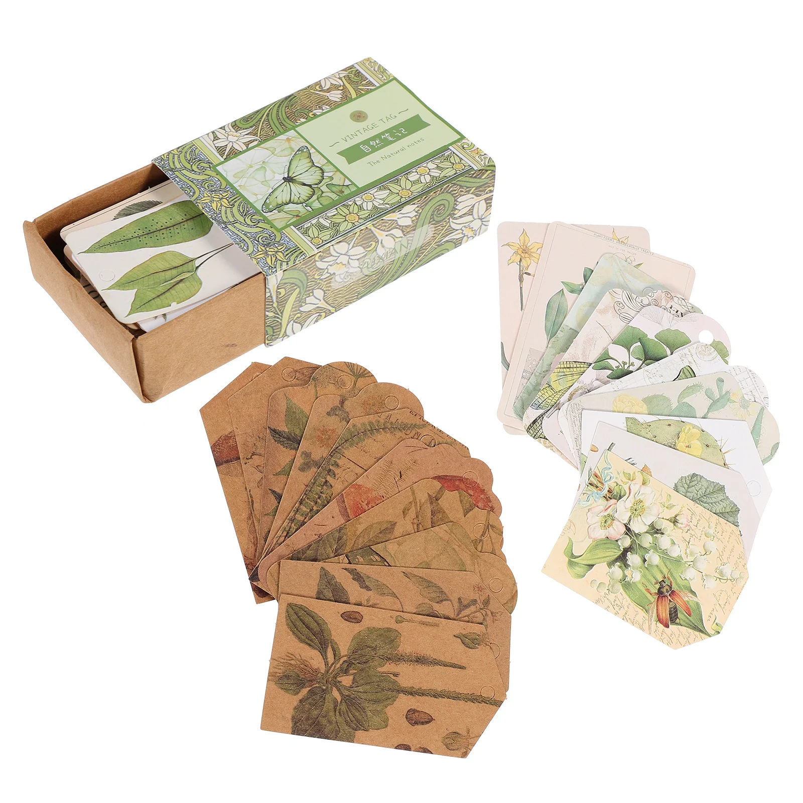 

2 Boxes Travel Journal Hand Account Decoration Papers Decorative Piece DIY White Kraft Material Scrapbook