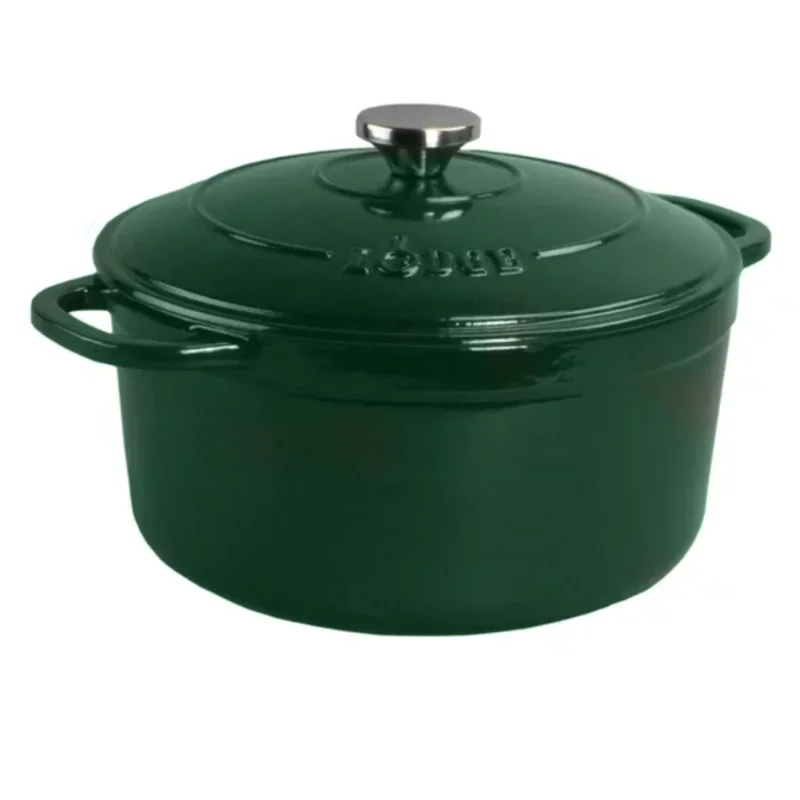 

Cast Iron 6.5 Quart Enameled Cast Iron Dutch Oven, Emerald Green