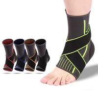 1 pc sports pressure ankle support basketball twine breathable tie prevent sprain nylon knitted adjustable ankle protector