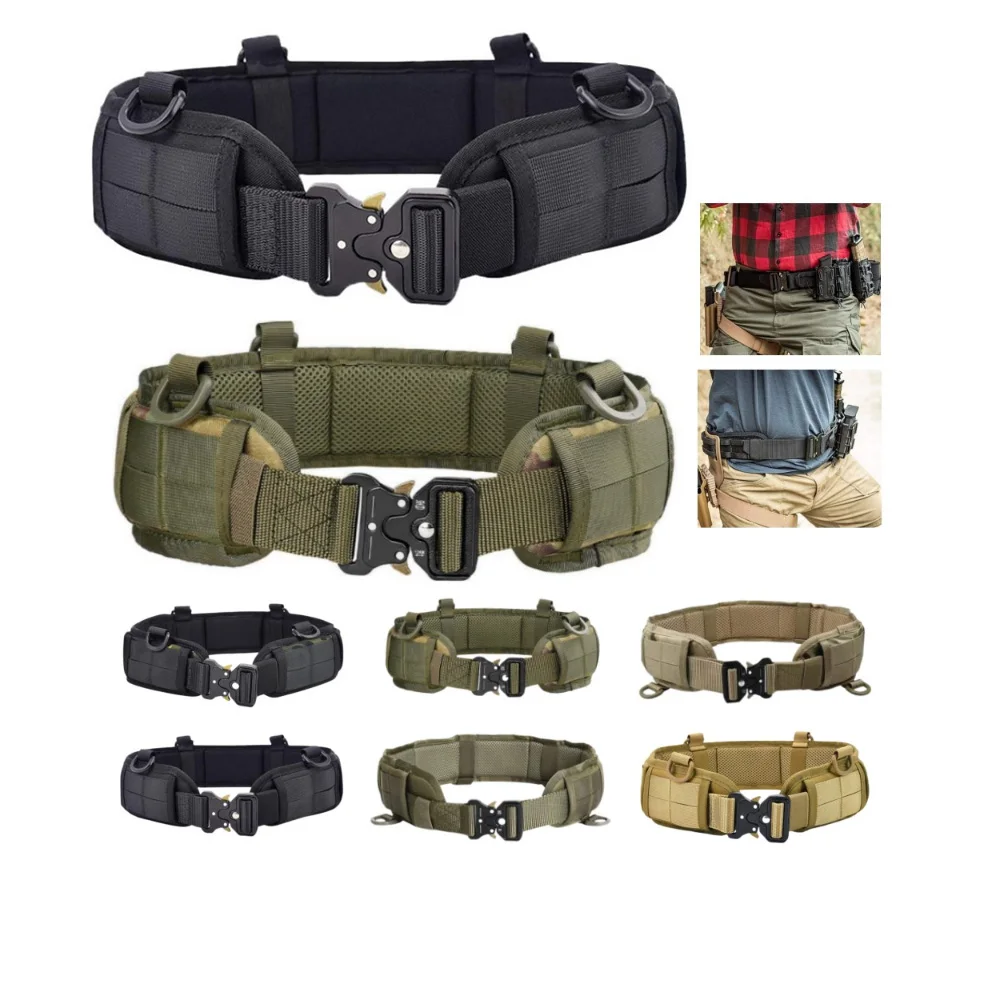 

Military Tactical Battle Belt Set Molle Belt Slim War Belt Full Military Tactical Aph Kit CS Hunting Apparel Set Adjustable
