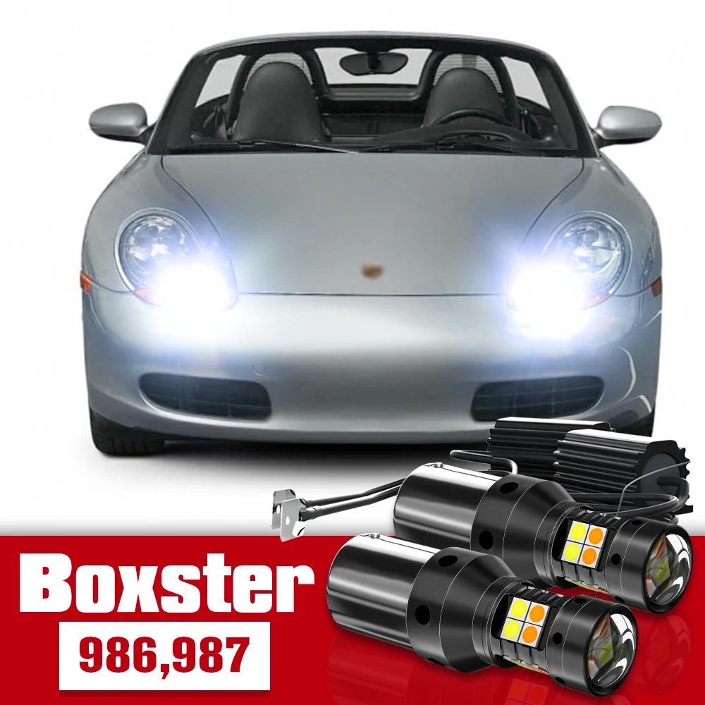 

2pcs Dual Mode Turn Signal+Daytime Running Light Accessories LED DRL For Porsche Boxster (986,987)1999-2008 2004 2005 2006 2007