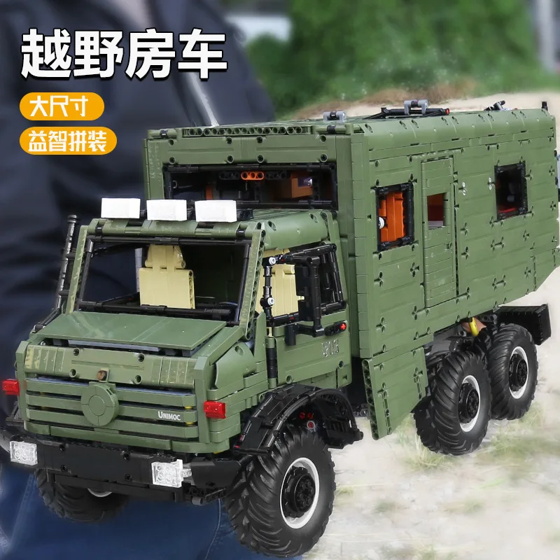 

New High-Tech Trucks 6689PCS ORV Motorhome MOC Building Blocks Christmas Toy Vehicle Machine RC Car Bricks J907 Birthday Gift
