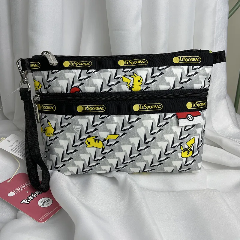 Kawaii аниме Snoopys Pikachu Totoros Lesportsac Сумка-клатч мультяшный Модный женский косметичка с