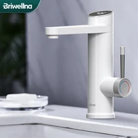 briwellna electric water heater 220v 2 in 1 basin faucet heated water tap 120%c2%b0 swivel electric faucet heater for home robinet