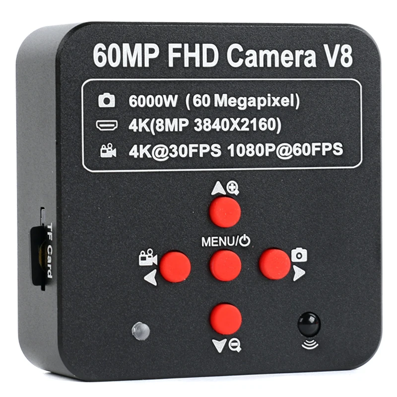 4K 60MP HDMI USB TF промышленный видеомикроскоп камера телефон ремонт печатной платы электронная лупа для зум 180X 200X объектив C-MOUNT