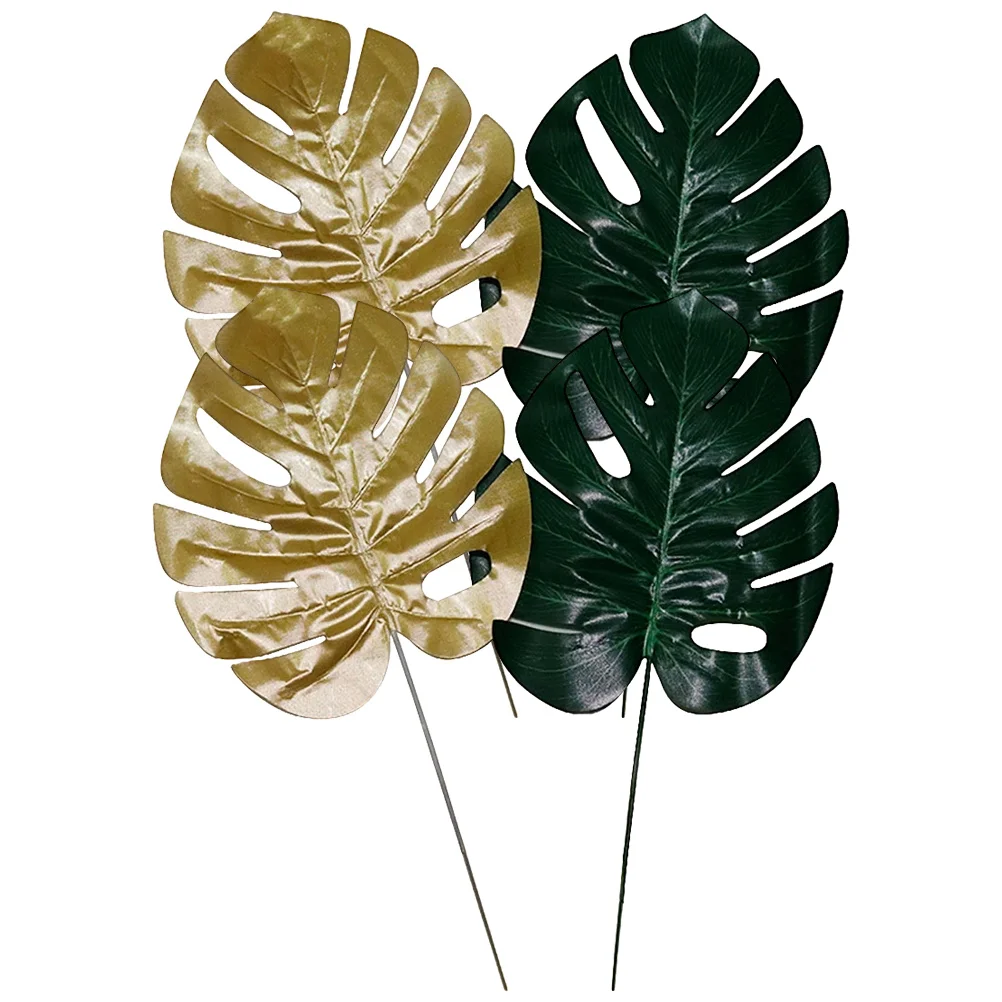 

4Pcs Artificial Leaves Fake Leaves Faux Palm Leaves Fake Palm Leaves Simulation Tropical Leaves Simulation Leaves