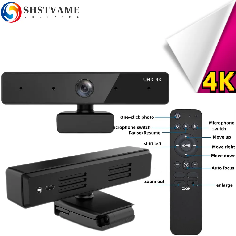 

Веб-камера 4K с 5-кратным увеличением для ПК, ноутбуков, портативная Гибкая веб-камера для прямой трансляции Ultra HD USB3.0 для компьютера, Youtube, Skype, ...