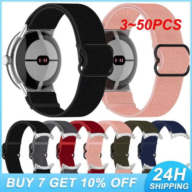 

3~50PCS Watchband Elastic Nylon Watchband Adjustable Watch Accessories Strap Accessories For Pixel Watch