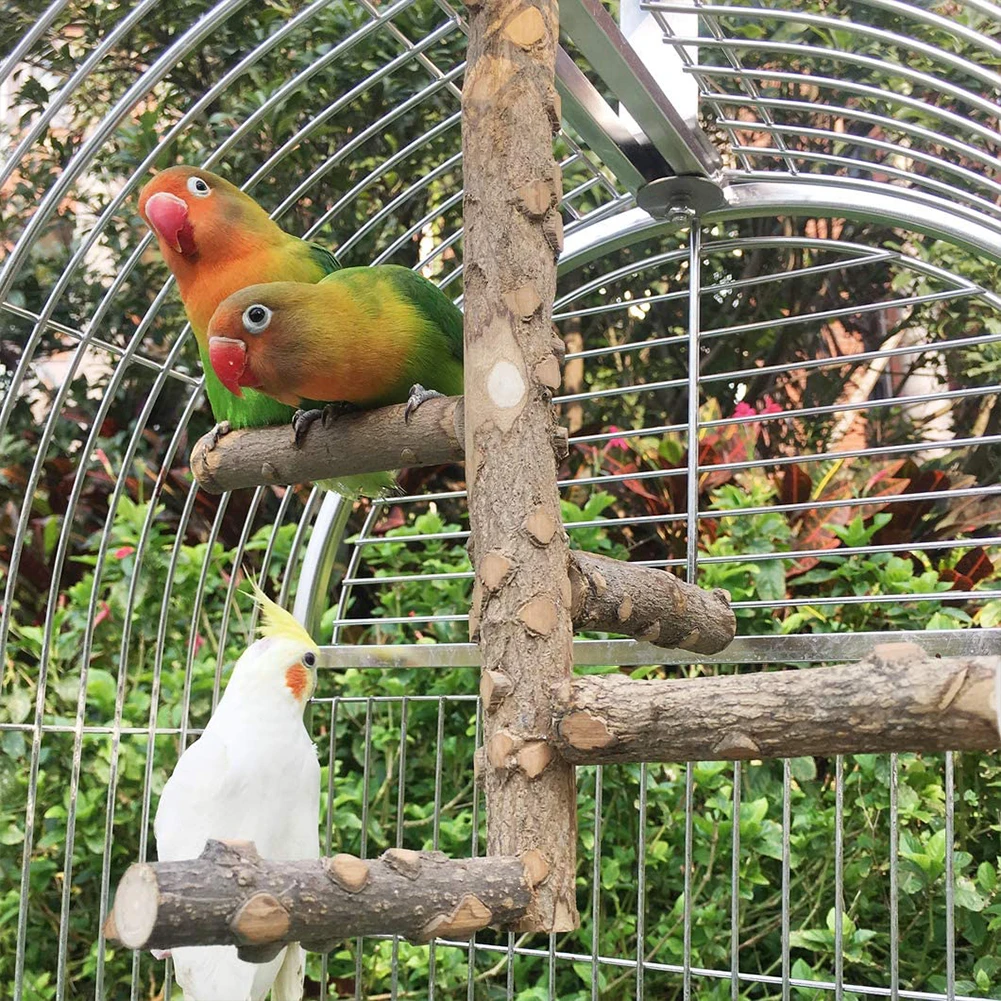 

Wooden Parrot Hanging Swing Toy Bird Perch Stand Bar Ladder Hammock Pet Cage Decor Birds Toy Platform for Parrot