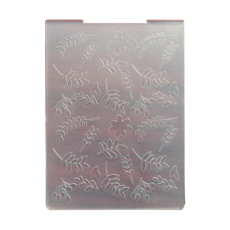 

Plastic Embossing Folders for Card Making DIY Scrapbooking,Tree Leaves Frame Template for Paper Craft Photo Album Decors