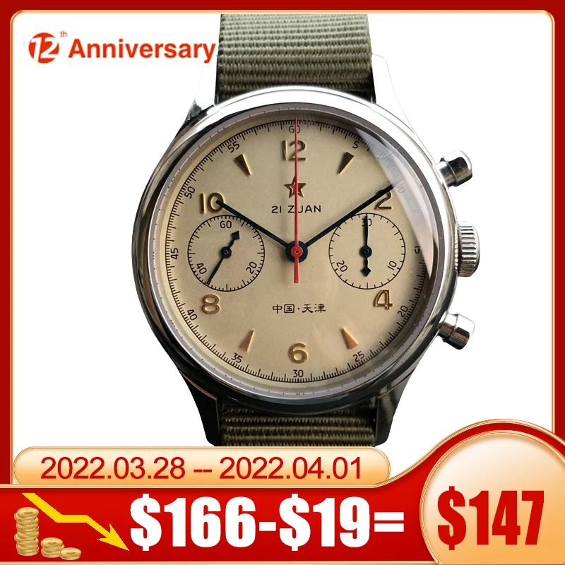 

38MM Watch Seagull 1963 Original ST1901 Movement Chronograph Wristwatch Sugess Militry Pilot Sapphire Waterproof horloges mannen