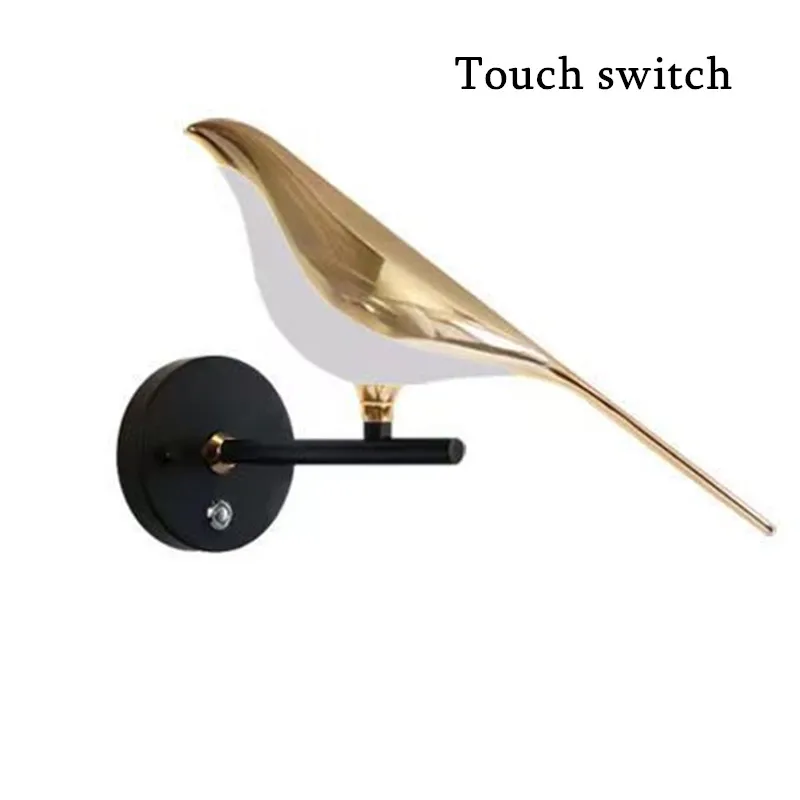 

Home Kitchen Bedroom Living Room LED Hotel Bedside Lamp Magpie Bird Model Light Wall Lamp Modern Simplicity Sconce Lights Indoor