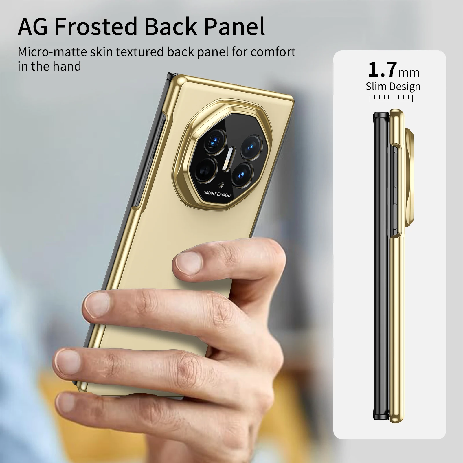 Фото Для Huawei Mate XT AG матовый вакуумный шарнир с полной защитой и защитой от отпечатков пальцев, устойчивый к падениям чехол для телефона №1
