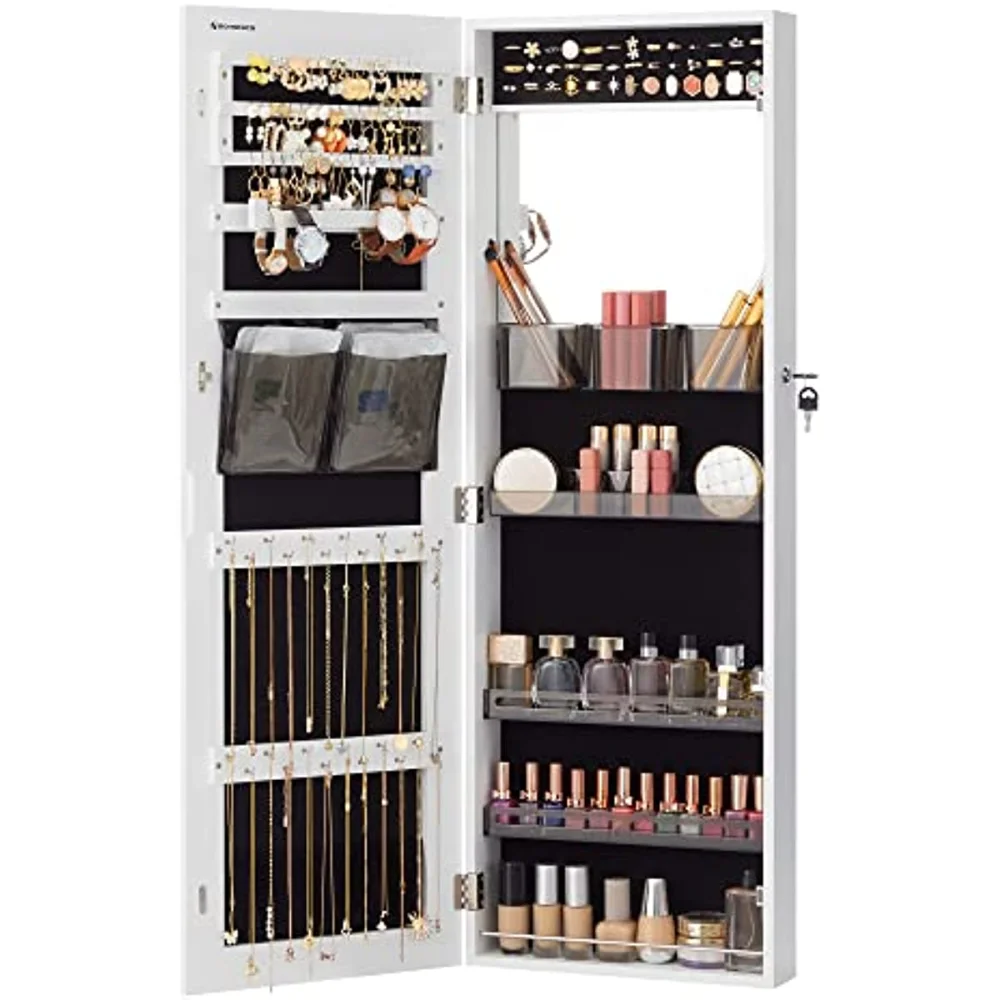 Jewelry Cabinet Armoire, Wall/Door Mount Storage Organizer w