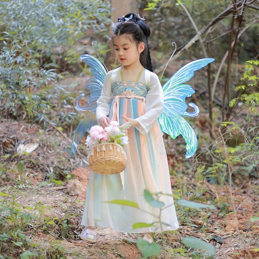 

Little Girl's Moving Butterfly Wings Back Decoration Children's Electric TikTok Luminous Toy Elf FARCENT