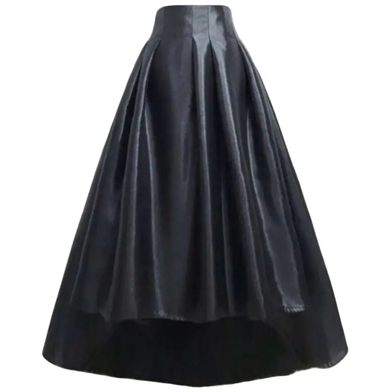 Sexy skirt, high waist, slim and long, pleated leather skirt long skirts for women  Casual  A-LINE  Mid-Calf  plaid skirt