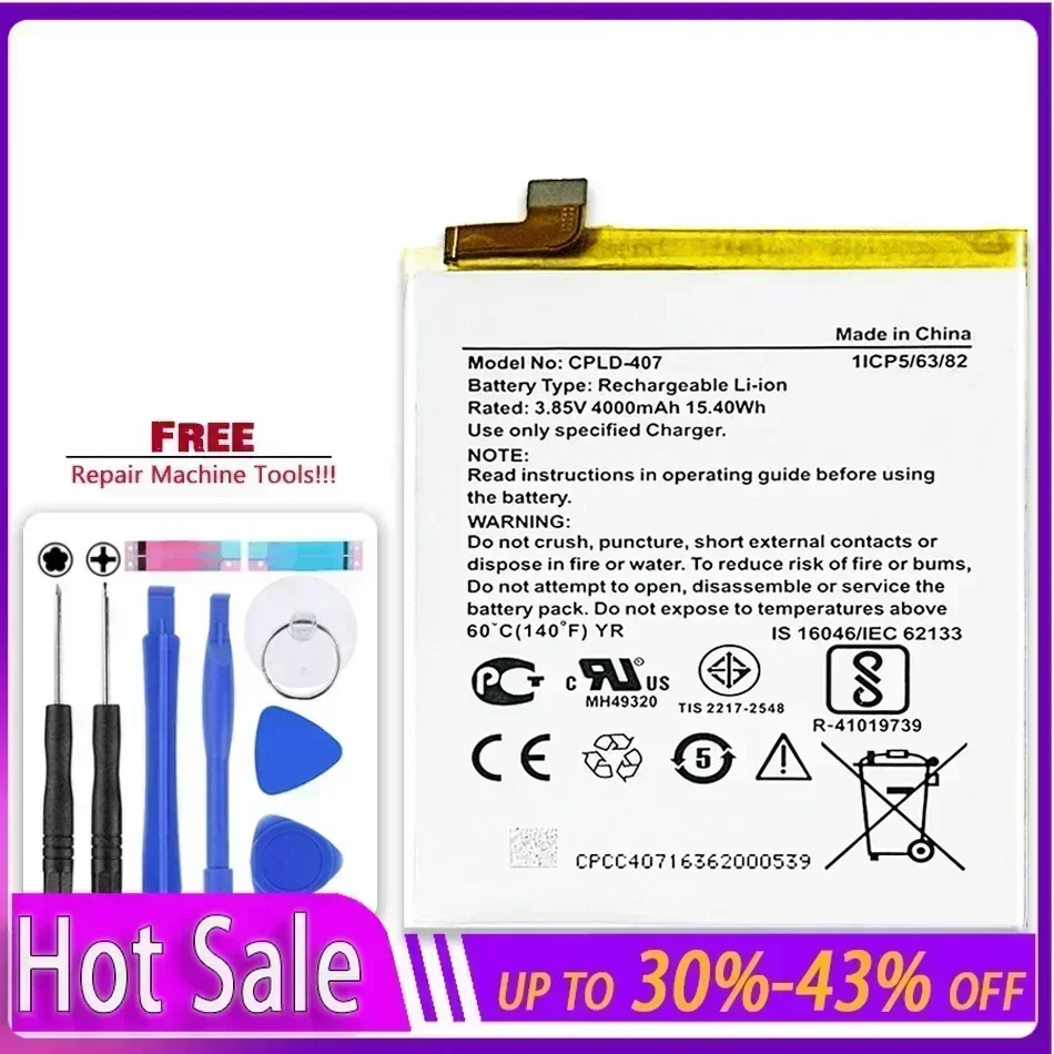 Аккумулятор CPLD-407 4000 мАч для LeEco Coolpad Cool 1 Dual Play 6 C103 C106 R116 C106-7 C106-8 C106-9 C107-9