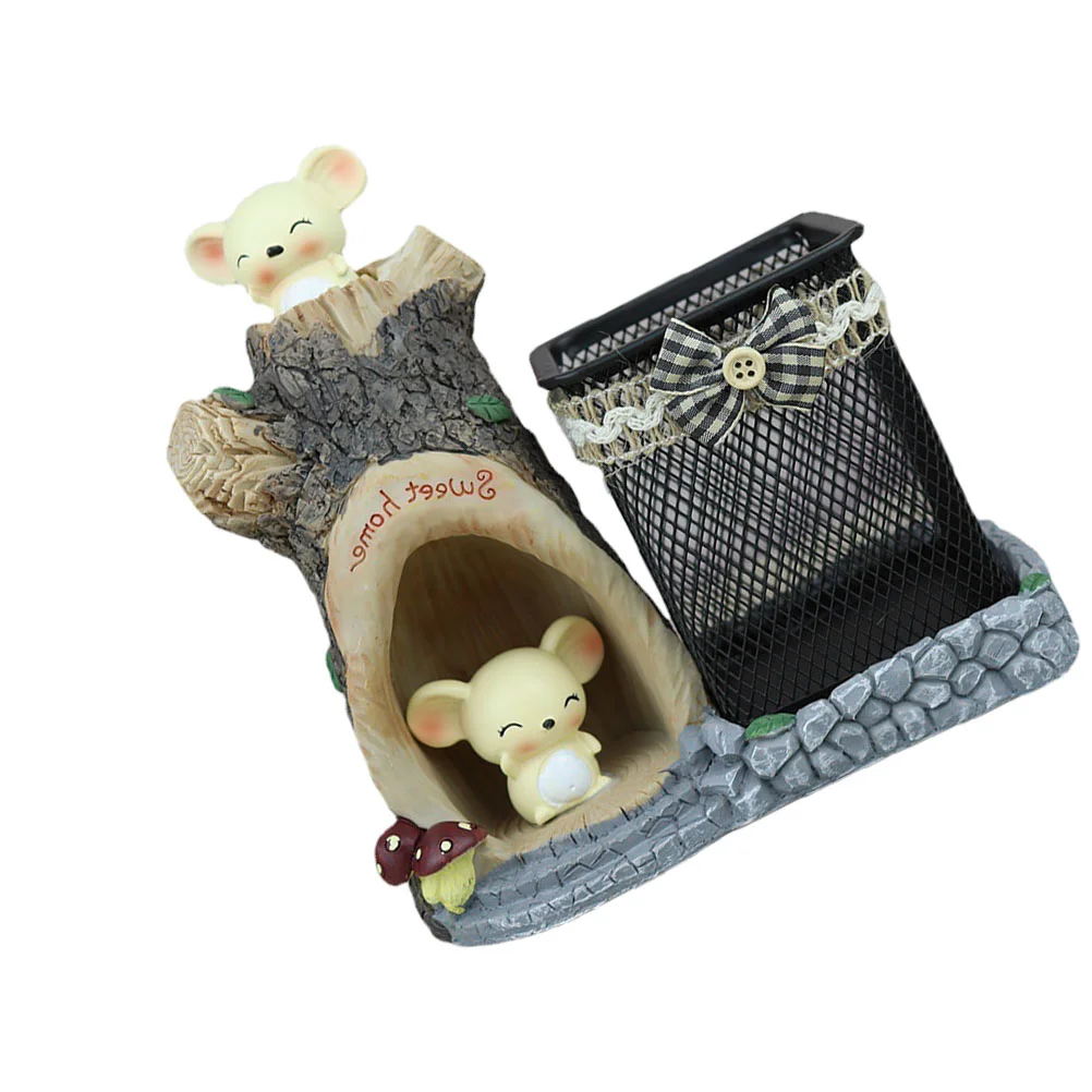

Decorative Pencil Holder Makeup Brush Pen Box Desktop Organizer for Home