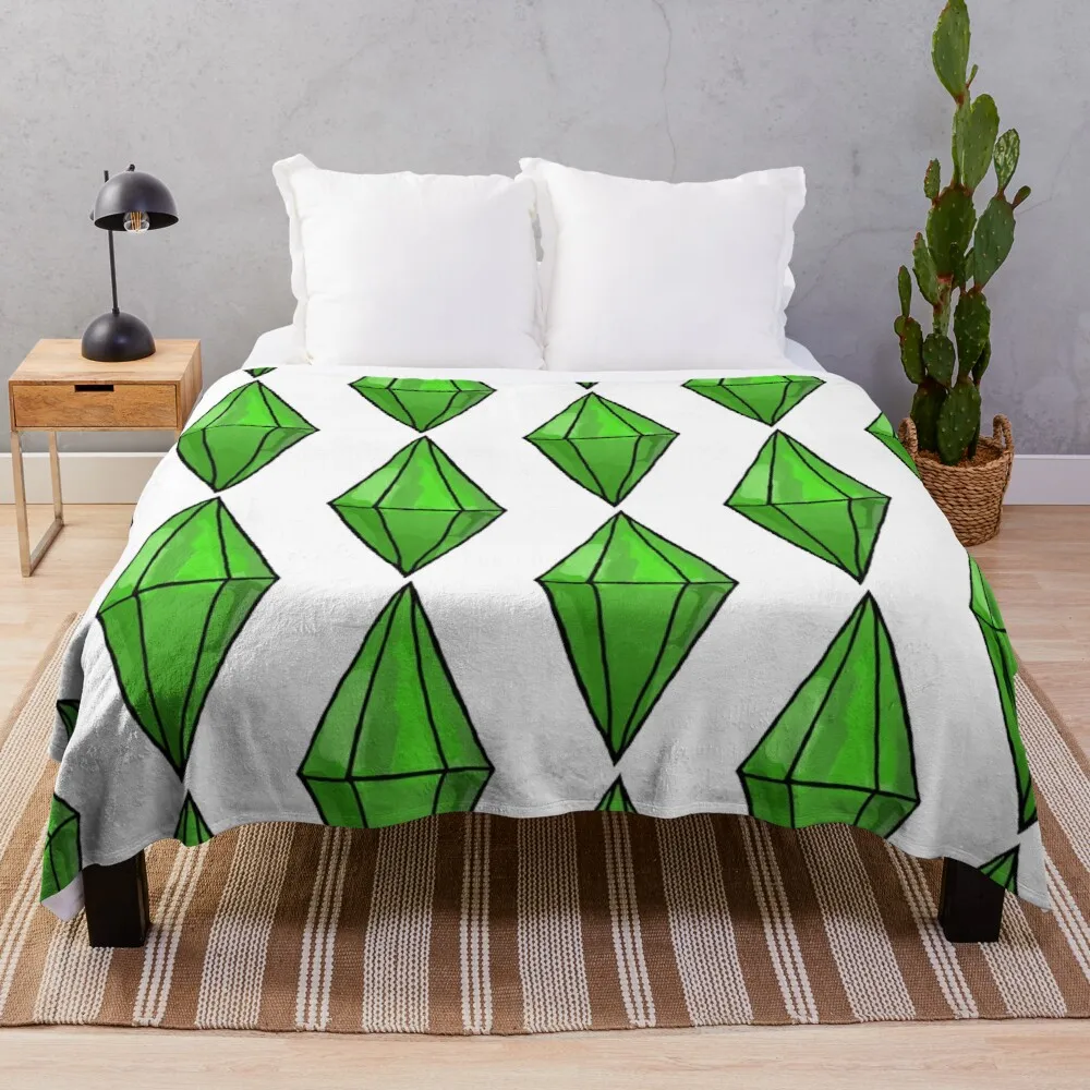 

Giant plumbob Throw Blanket knitted tweed blanket blanket sofa throw rug