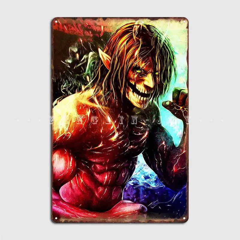 

Attacking Titan Metal Sign Home Design Wall Plaque Club Tin Sign Posters