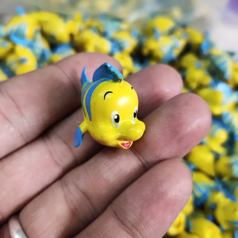 

Disney 24pcs/set Cartoons The Little Mermaid Flounder Figure Toy Model Doll Figurine Collection Room Diy Cake Decoration