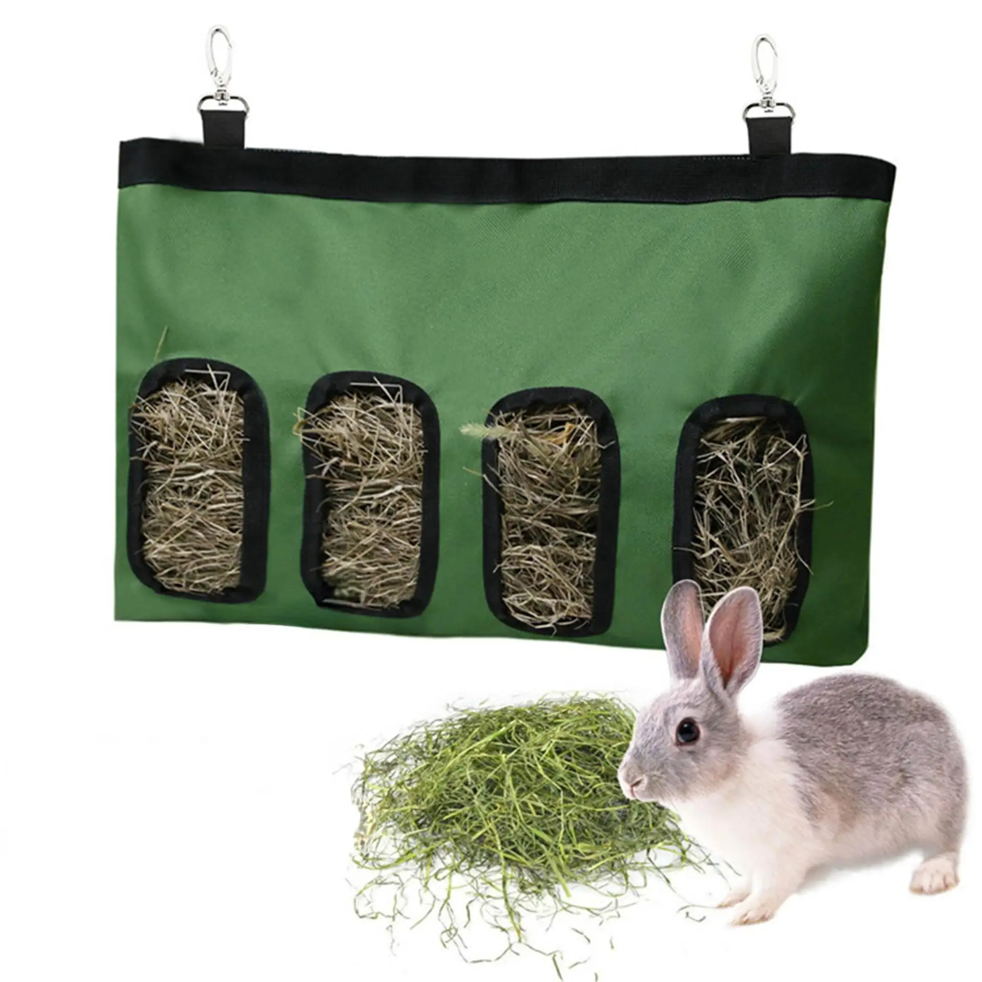 

Hay Bag Hanging Pouch Feeder Holder Feeding Dispenser Container For Rabbit Guinea Pig Small Animals Pet