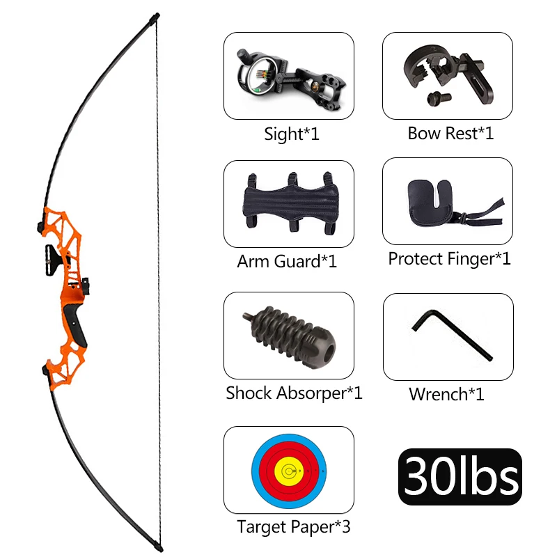Лук для стрельбы из лука 30-50 фунтов охотничий лук на открытом воздухе правой руки