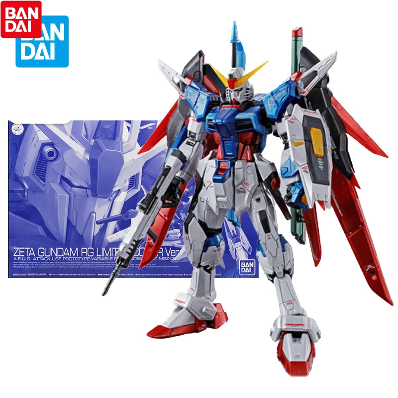 

Bandai Genuine Gundam Model Kit Anime Figure RG Destiny Gundam Titanium Finish Gunpla Anime Action Figure Toys for Children