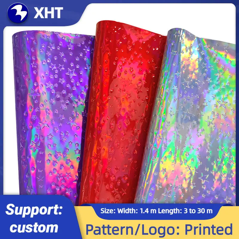 

4 pcs/set Laser Rainbow Holographic Glossy PU Synthetic Leather Fabric Sheet for Making Bag Handbag Earring DIY Craft Project