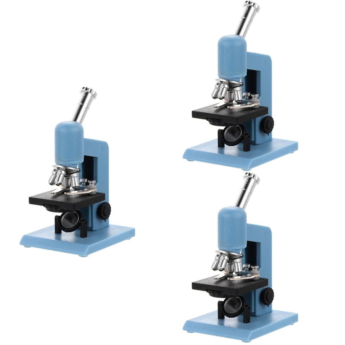 

3pcs Role-play Miniature Model Decorative Microscope Model Ornament Simulation Microscope