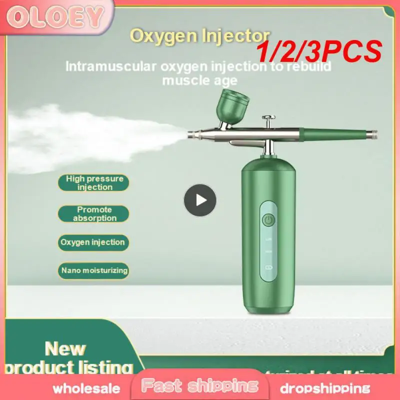 

1/2/3PCS High Pressure Oxygen Injector Pores Face Cleaning Steamer Beauty Airbrush for Tattoo Nail Art Mist Nano Sprayer Nail