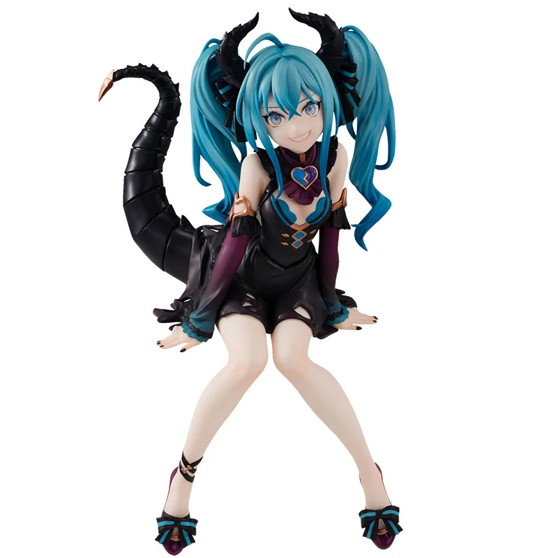 

13Cm Around Anime Characters Vocaloid Hatsune Miku Little Devil Beautiful Girl Sitting Posture Garage Kit Toys Ornaments Model