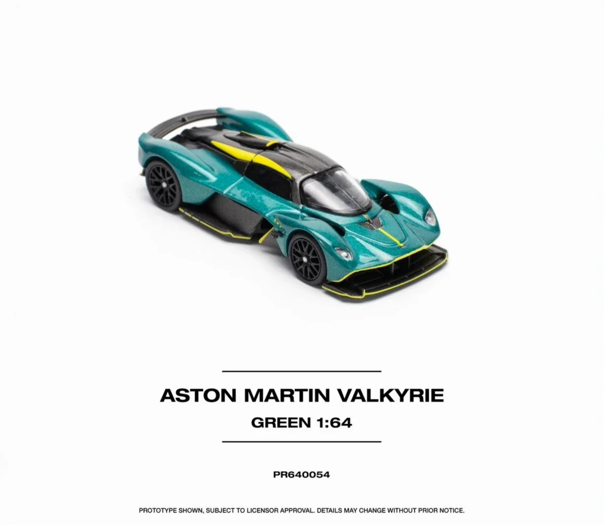 1:64 модель Room Run из сплава Valkyrie Green V12 Supercar для Aston Martin