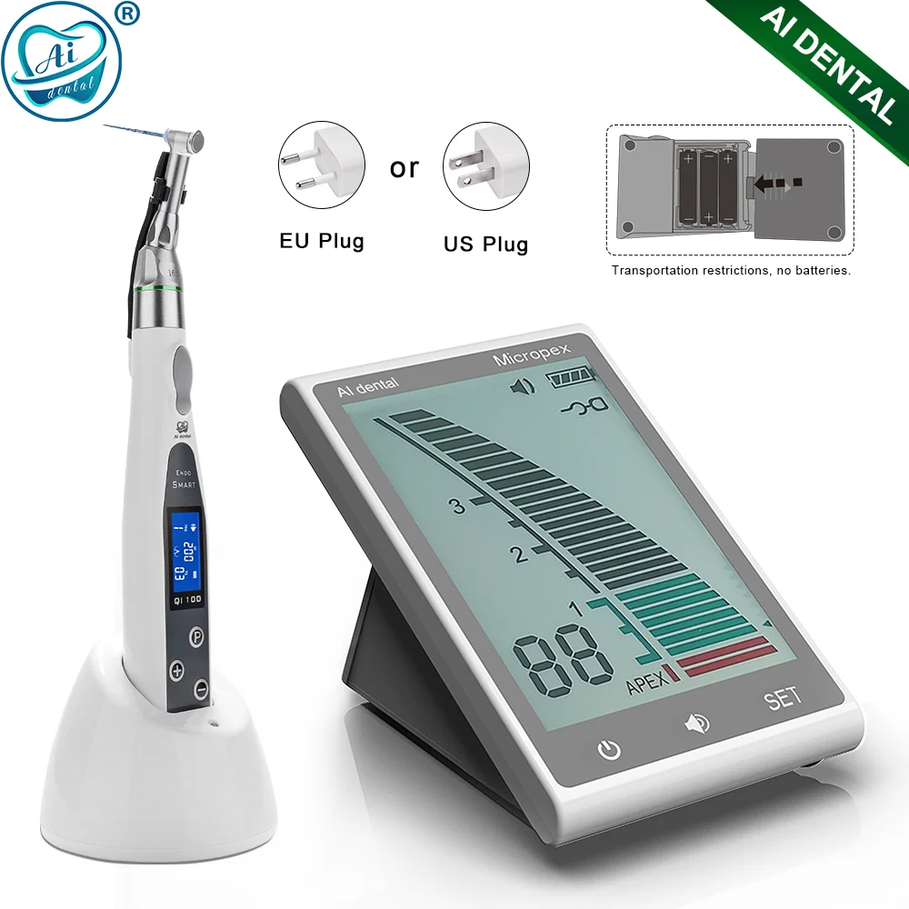 

Стоматологический умный беспроводной эндододонтический двигатель AI с светодиодной лампой, наконечник 16:1, Эндодонтический с мини-вершиной для обработки корневого канала