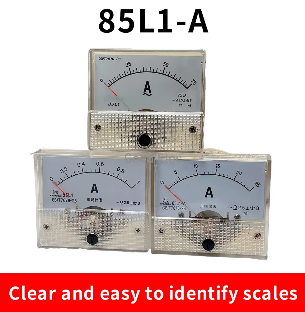 Токовый механический амперметр переменного тока 85L1-A 1A 5A 10A 20A 50A 100A