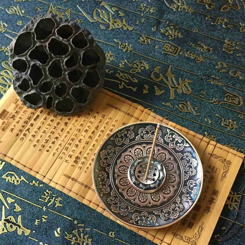 

Lotus Incense Plate Holder Mini Flower Incense Sticks Burner Cones Censer Teahouse Home Decoration Accessories