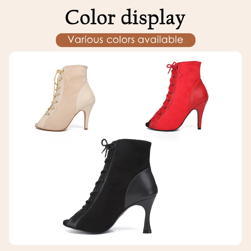 Hipposeus Dance-Shoes Women Girls Latin Ladies Modern Ballroom Dance Shoes Tango High Quality Suede Dancing Shoes Professional