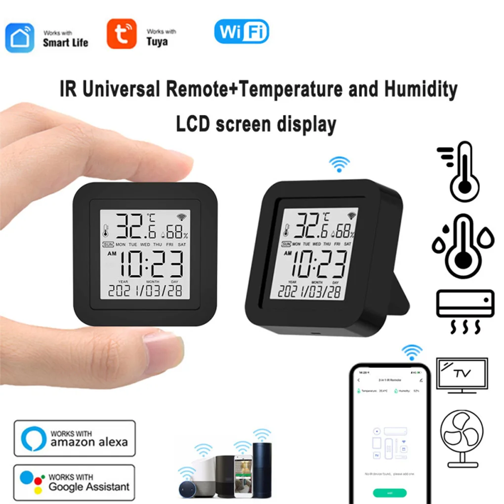 

3-in-1 Thermometer Tuya Hygrometer IR Remote Controller