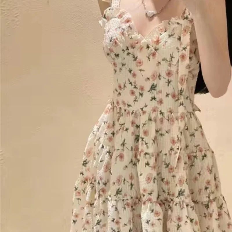 Платье Y2K с французскими краями Женская юбка рисунком грибка Новинка весна-лето