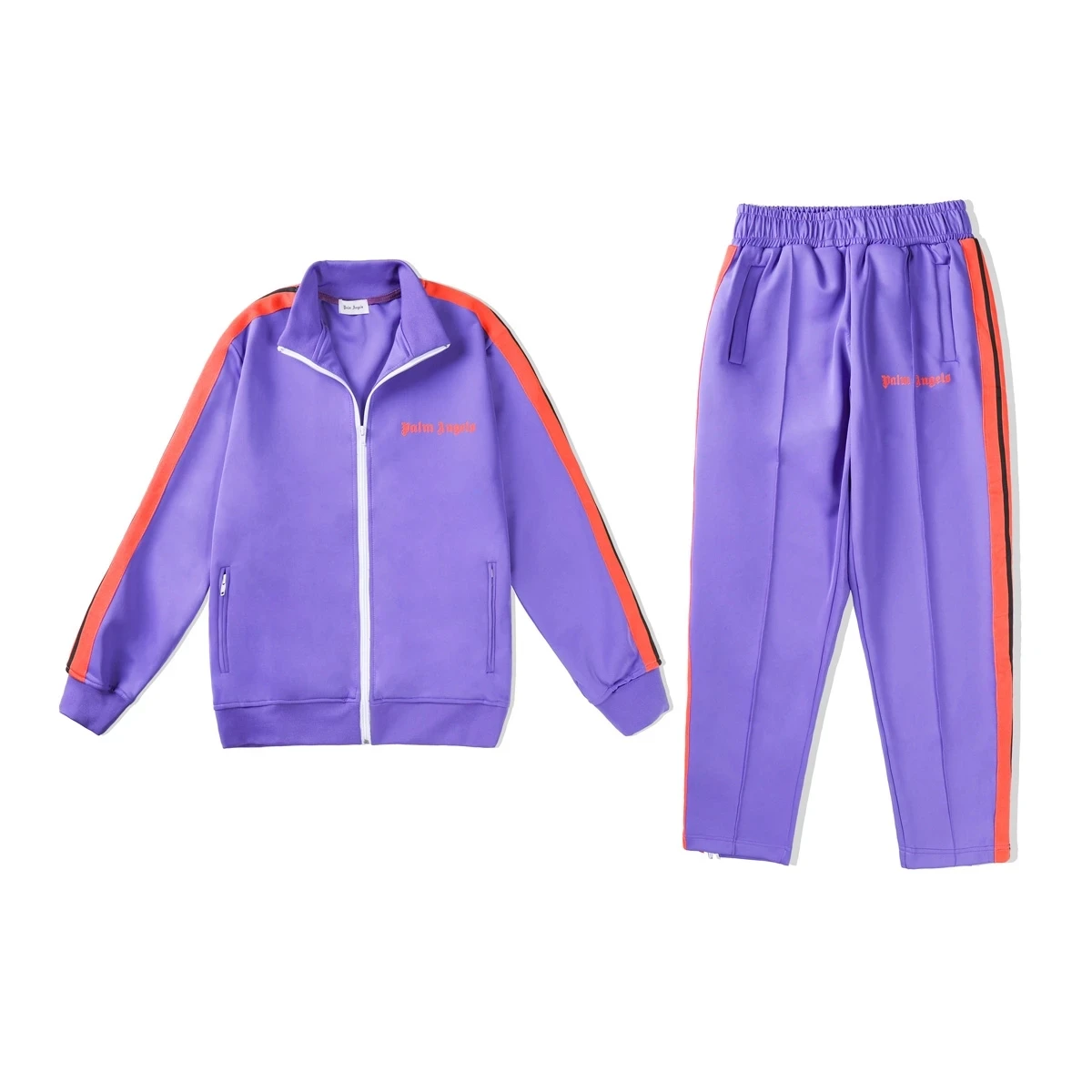 

Palm Angels 22SS Logo Men's and Women's Long Sleeve Pants, Lettered Purple Sports Jacket, Fashion Lover, Sportswear Set