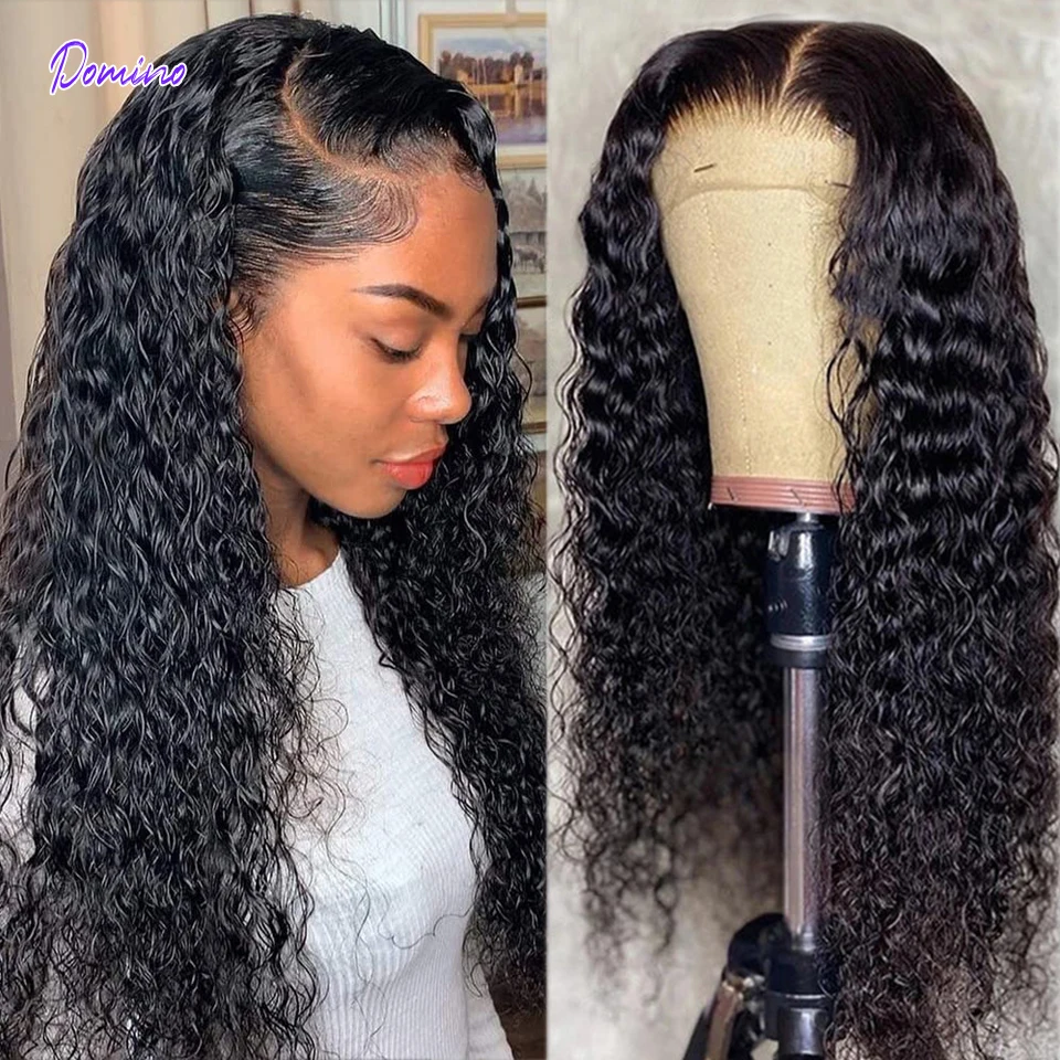 Water Wave Lace Front Wig Brazilian Hair 13x4 Lace Frontal Human Hair Wigs For Women Wet And Wavy Curly Remy Hair Closure Wig