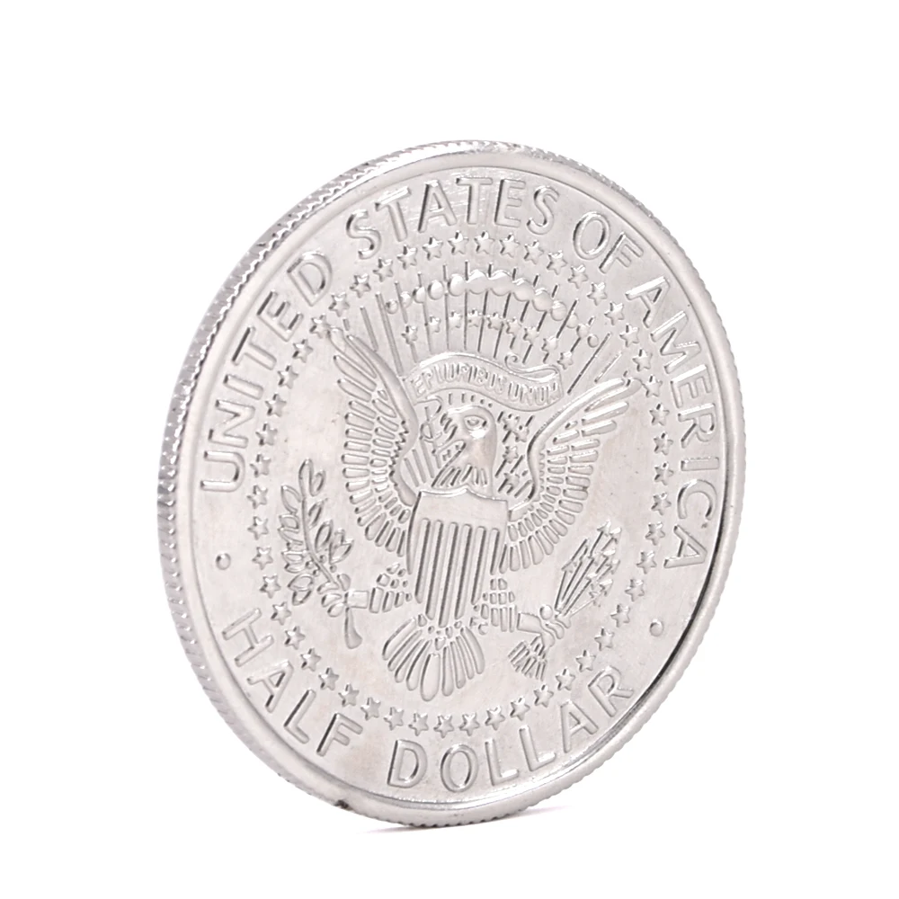 Набор из 3+1 монет Jumbo Half Dollar Shells (диаметр 5,8 см) – один монетный диск для четырех фокусов, реквизит для фокусов крупным планом, аксессуары для комедийных представлений (art.: 3920d873829ef) - 3920d873829ef