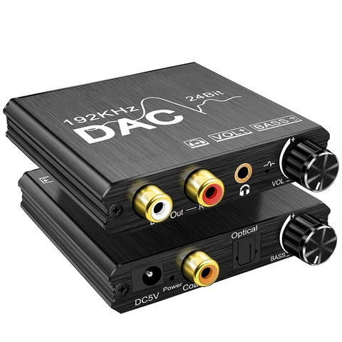 Цифро-аналоговый преобразователь DAC AMP 192 кГц  RCA 3.5 мм