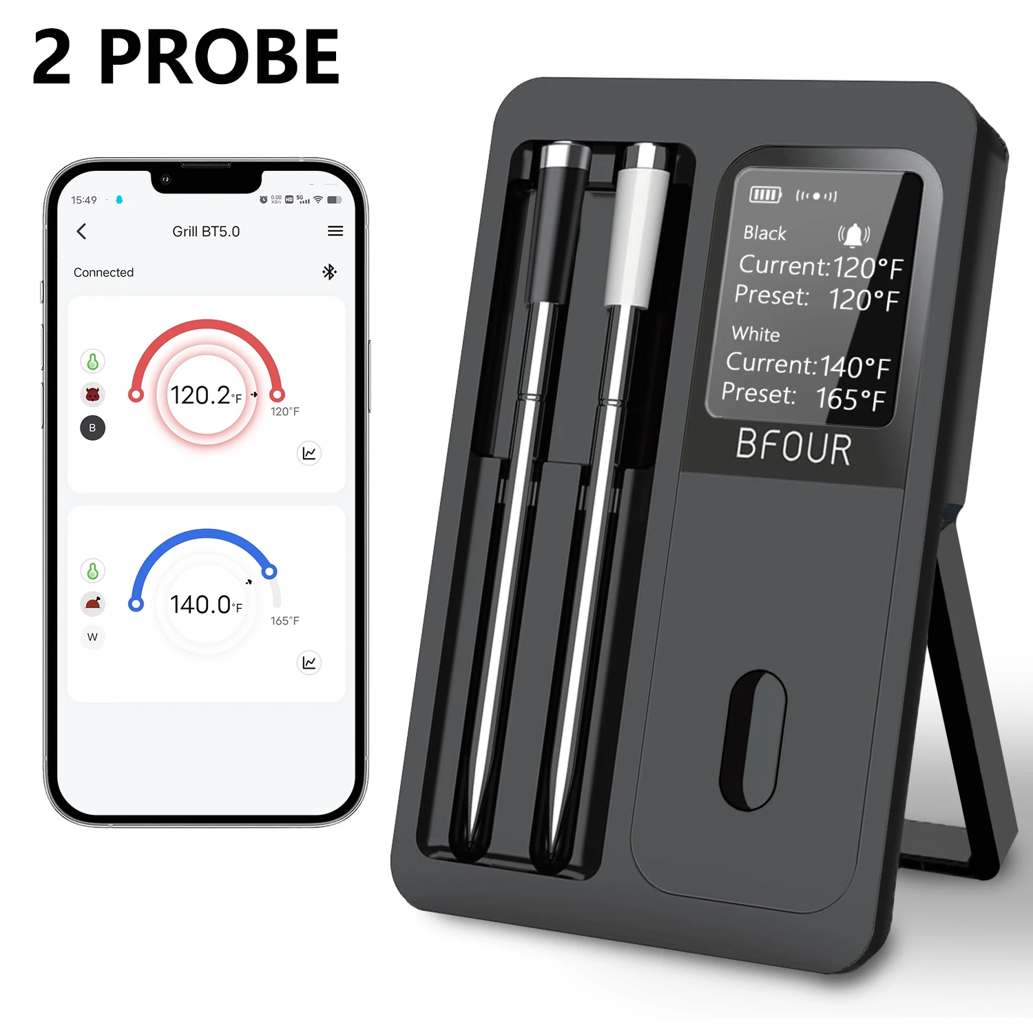

Беспроводной Bluetooth термометр для мяса